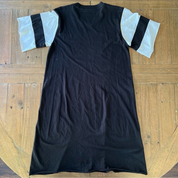 ATM Classic Jersey Striped Sleeve Crew Neck Tee Shirt Dress Pockets XS Jersey - Picture 8 of 11